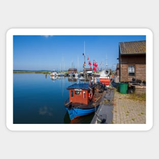 Harbor, Gager, Ruegen, Mecklenburg-Western Pomerania, Germany, Ruegen Island Sticker